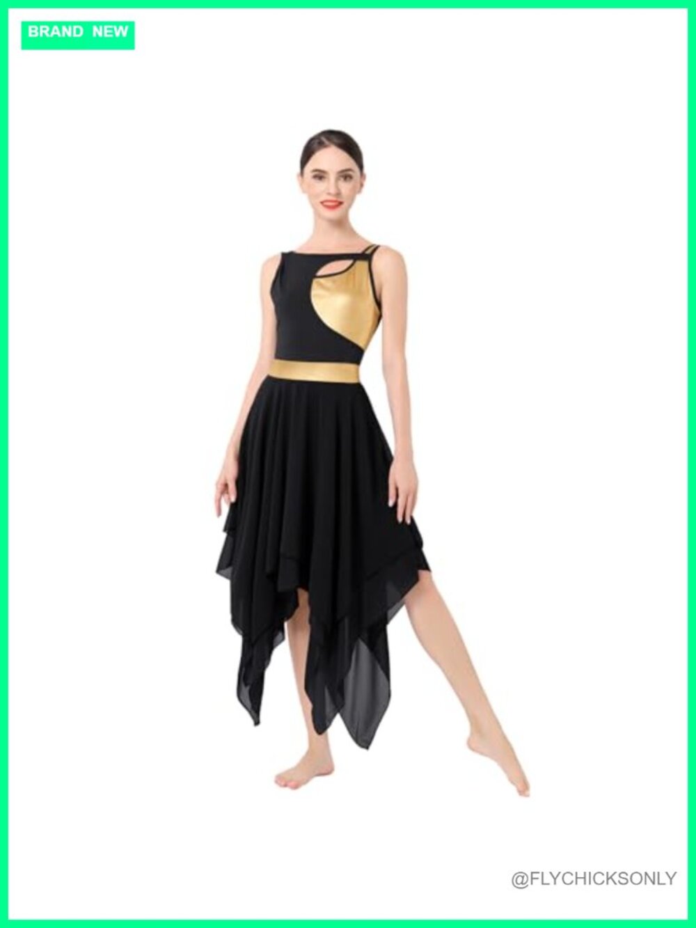 Sleeveless Irregular Hem Chiffon Maxi Dress with Built-in Shorts